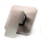 Mezclador Monocontrol para Ducha Cuadrado Plateado Satinado