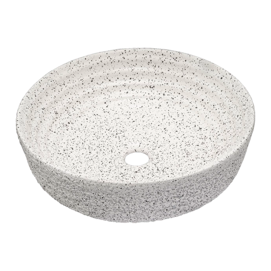 Lavamanos Sobreponer Redondo Granito Draco Blanco