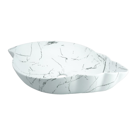 Lavamanos Sobreponer Hoja Calacata Blanco