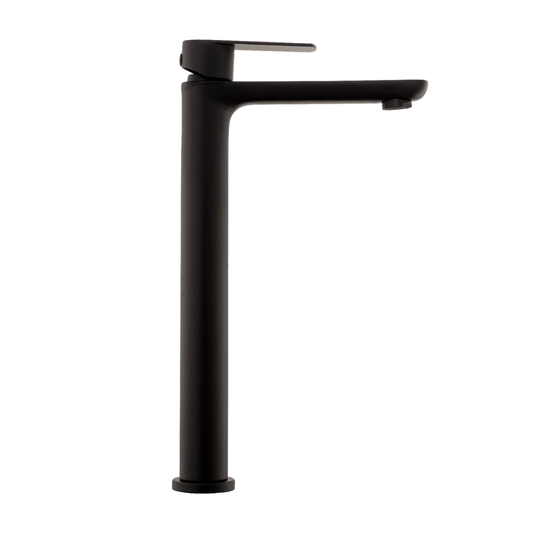 Griferia Lavamanos Agua Fria Alta Negro Mate Sleek