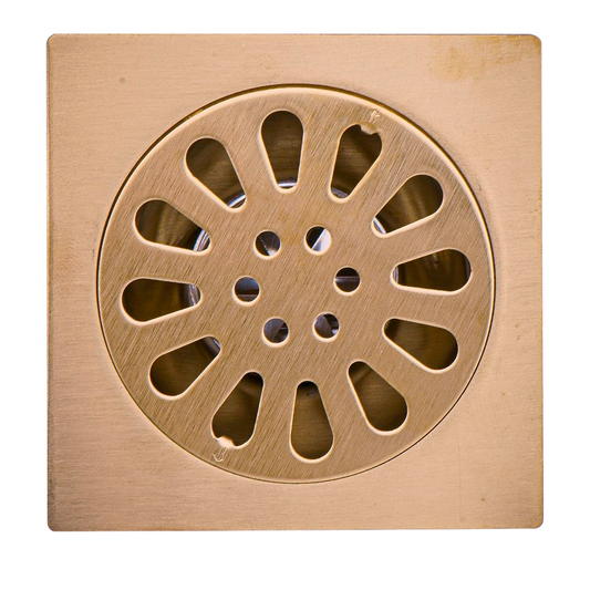 Rejilla de Piso Cuadrada 10*10cm Oro Rosa Cepillado Sol