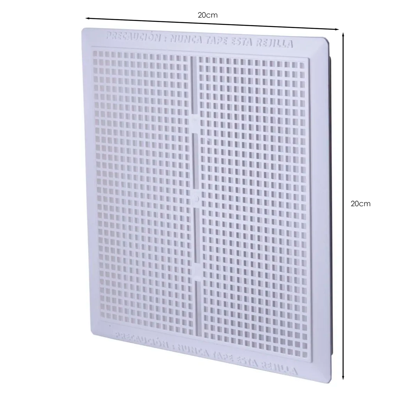 Rejilla De Ventilacion Para Gas Plastico 20cm x 20 cm GRIVAL