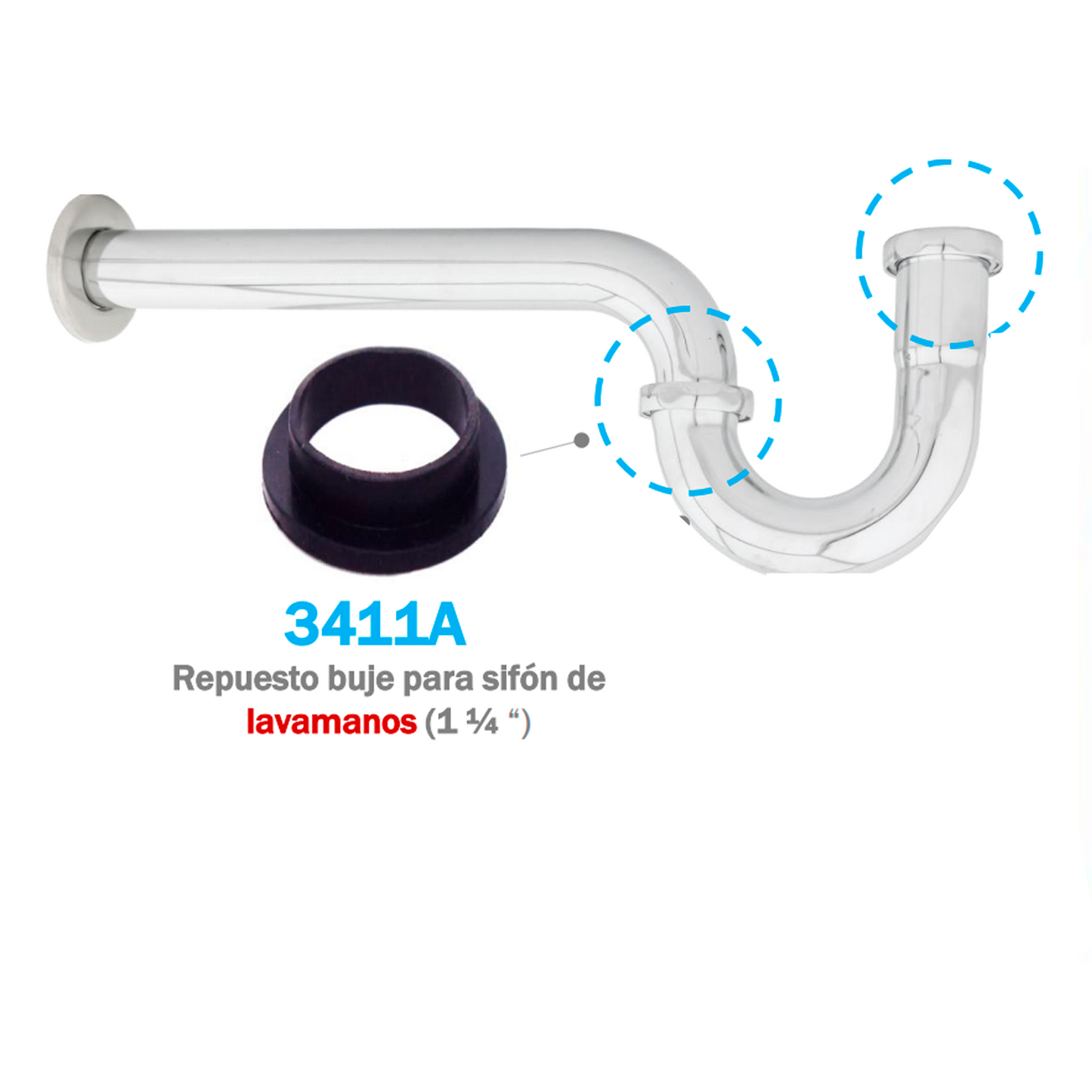 Repuesto Buje para Sifon de Lavaplatos 1 1/2"