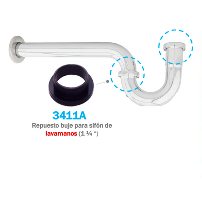 Repuesto Buje para Sifon de Lavaplatos 1 1/2"