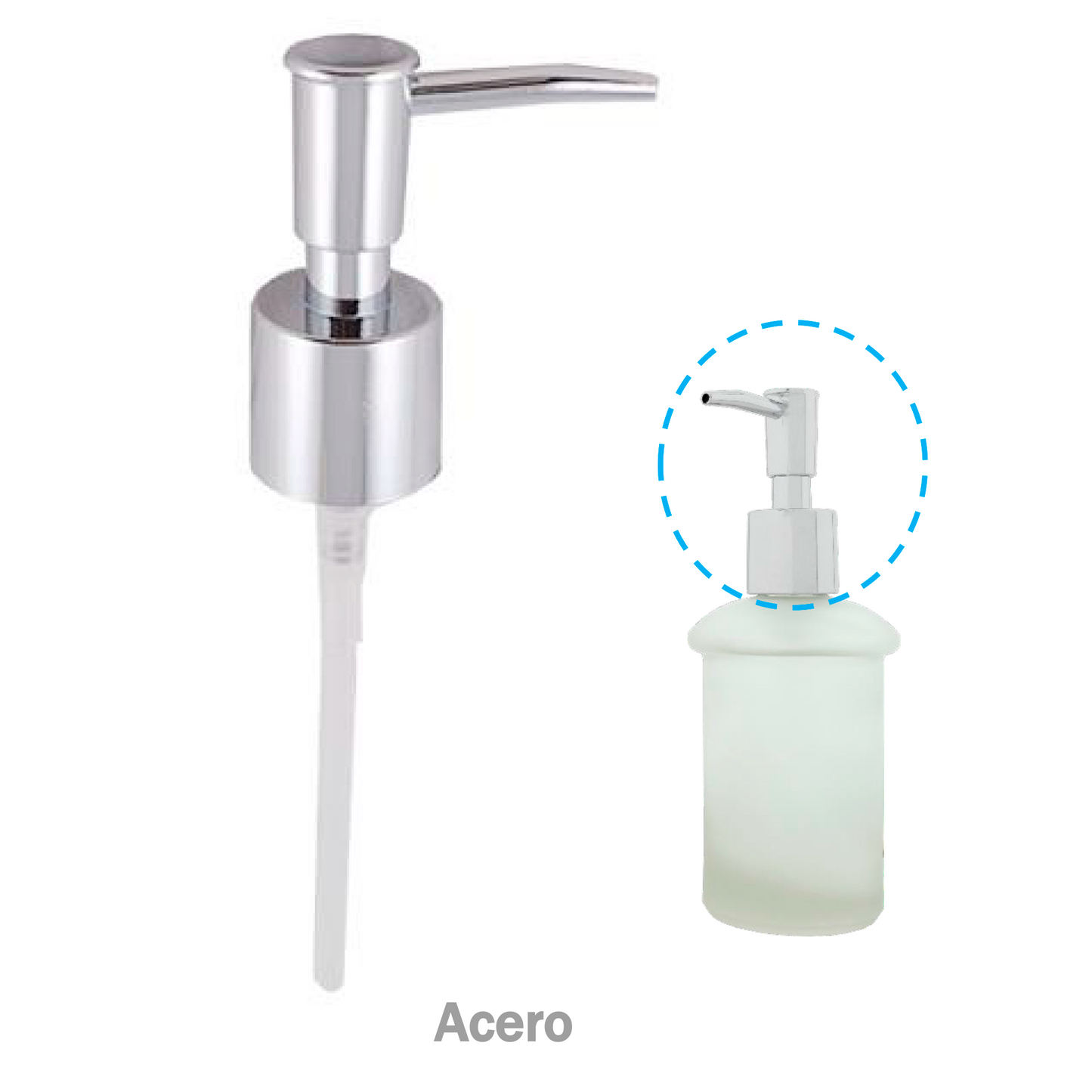 Tapa Jabonera Para Jabonera de Vidrio en Acero