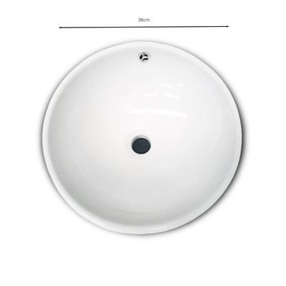 Lavamanos de Sobreponer en Ceramica con Rebose 38cm