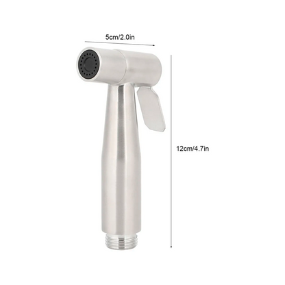 Ducha Bidet en Bronce Plateada Cromada Cilindrica