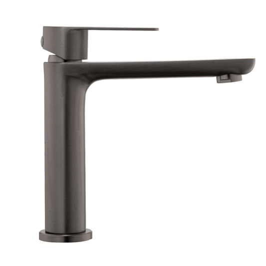 Griferia Lavamanos Agua Fria Baja Gris Sleek