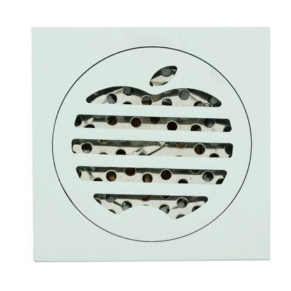 Rejilla de Piso Cuadrada 10cm Bronce Manzana Plateado
