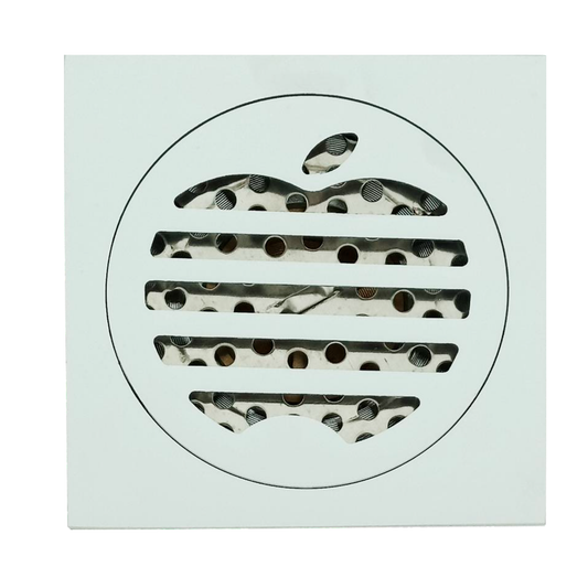 Rejilla de Piso Cuadrada 10cm Bronce Manzana Plateado