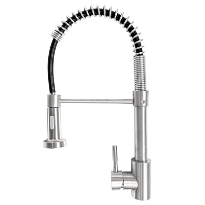 Griferia Monocontrol Lavaplatos Industrial Flexible Plateada