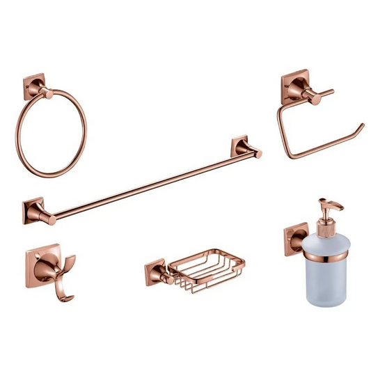 Accesorios para Baño Plateado Rose Capadocia X6