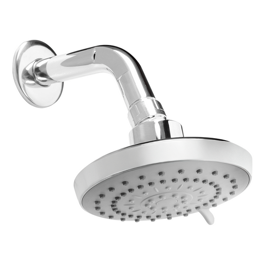 Regadera Ducha Redonda 12cm Plateada Cromada 5 Funciones