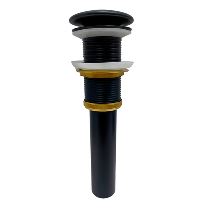 Desague de Push Tapa Cermica Mate Negro Cuerpo en Zinc