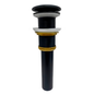 Desague de Push Tapa Cermica Mate Negro Cuerpo en Zinc
