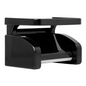 Portarrollo para Baño en ABS en Ventosa Negro