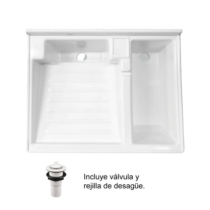 Lavadero Plastico De 60x60cm  Con Tanque Blanco