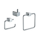 Juego de Accesorios para Baño x3 Piezas en Acero Plateado Life-B