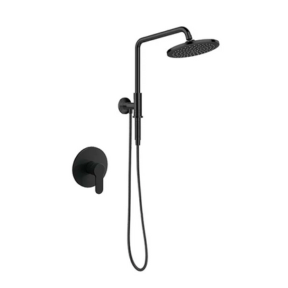 Set de Ducha Negro Mate+Mezclador Black Rain