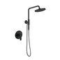 Set de Ducha Negro Mate+Mezclador Black Rain
