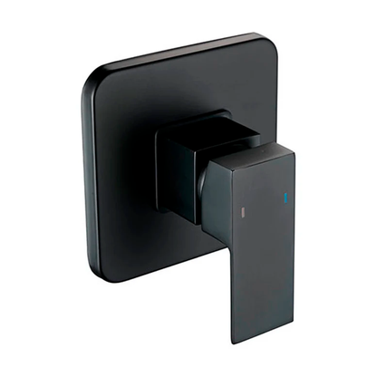 Mezclador Ducha Monocontrol Negro Mate Cuadrado Priego