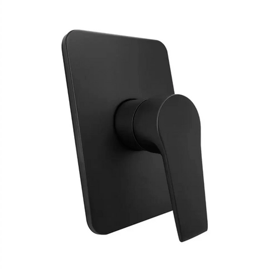 Mezclador Monocontrol Ducha Rectangular Negro Mate
