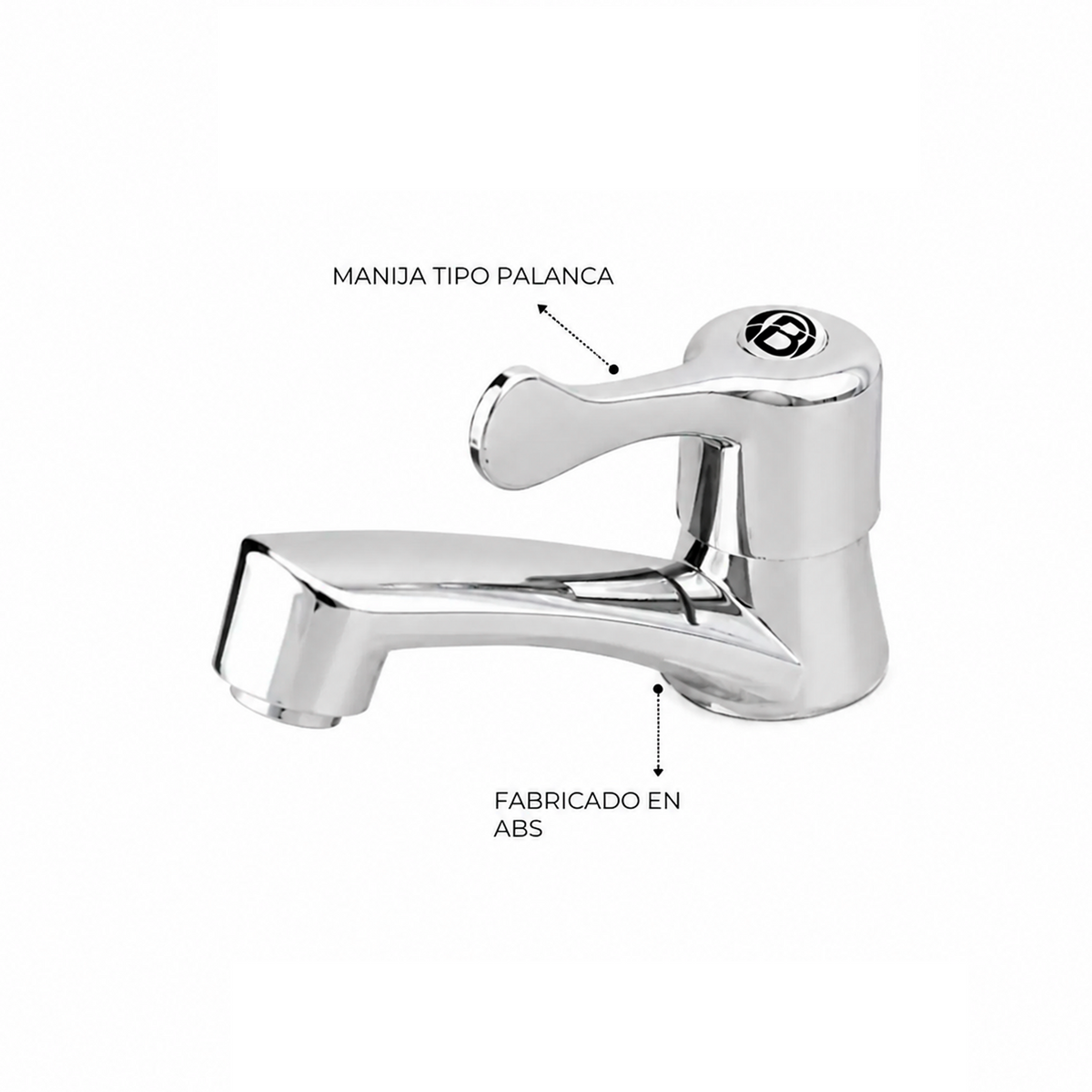 Griferia Llave Lavamanos ABS Agua Fria Plateada