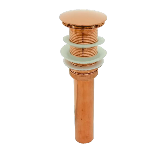 Desague de Push para Lavamanos Oro Rosa en Bronce