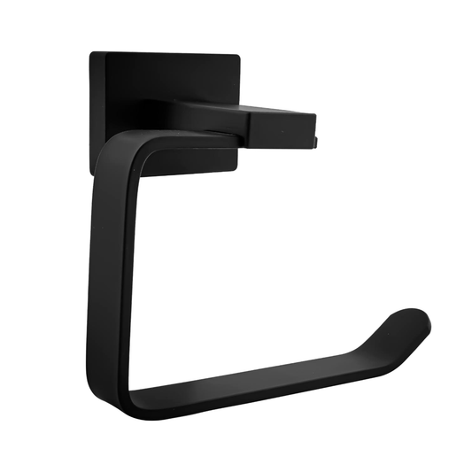 Portarrollo para Baño en Aluminio Negro Mate Perla