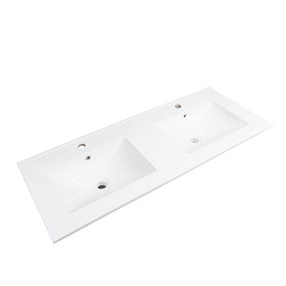 Placa de Lavamanos Doble Blanca 120 cm Olivia