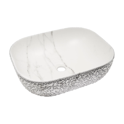 Lavamanos Sobreponer Rectangular Calacata Gris