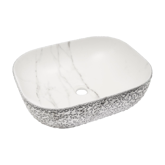 Lavamanos Sobreponer Rectangular Calacata Gris