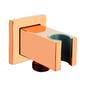 Portateleducha Cuadrado con Salida en Bronce Rose Gold