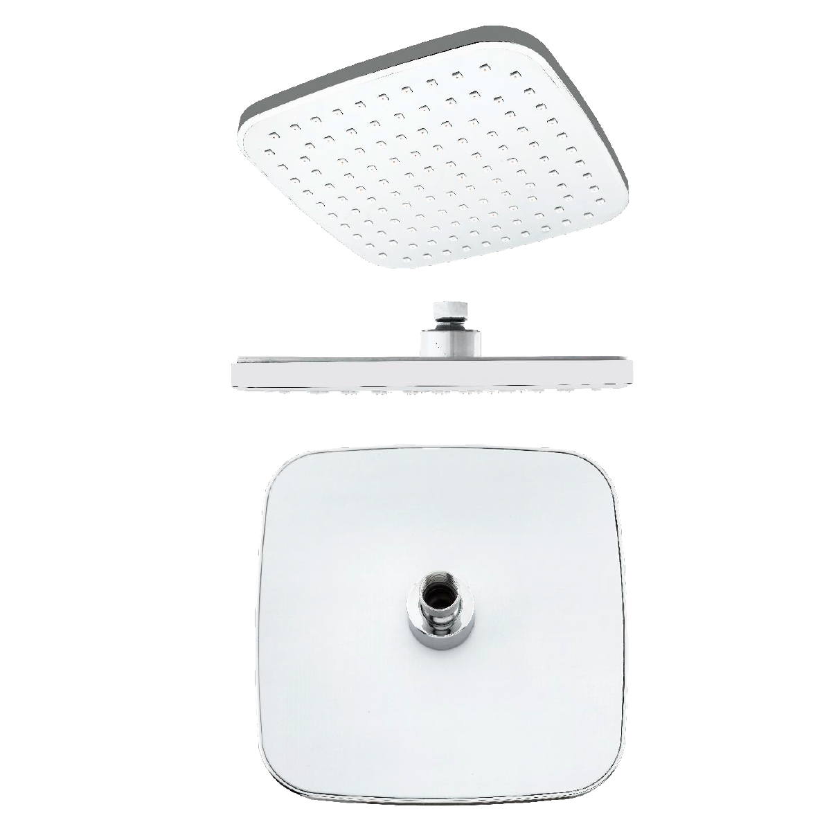 Ducha Regadera Cuadrada ABS Sistema Sellable 22x22cm