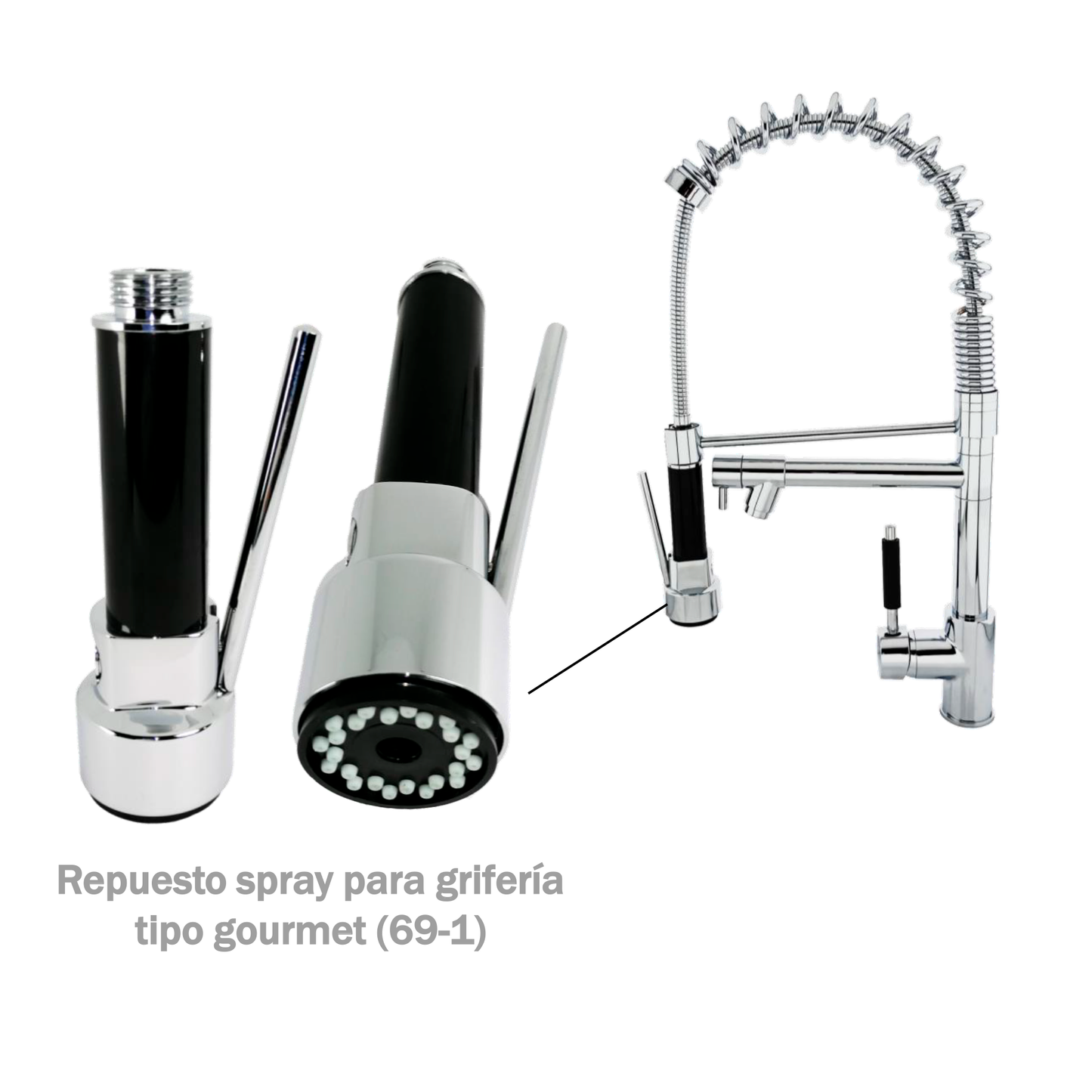 Repuesto Spray para Griferia Gourmet Cromada