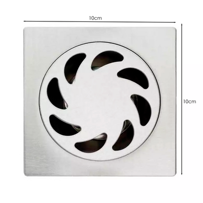 Rejilla de Ducha 10*10cm Plateada Cromada Estilo GRV
