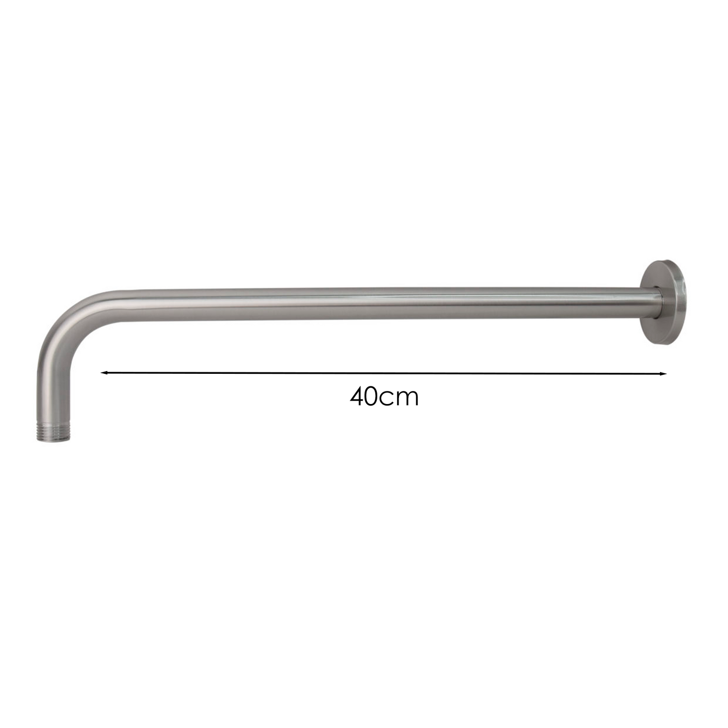 Brazo de Ducha Redondo Acabado Satinado 40cm