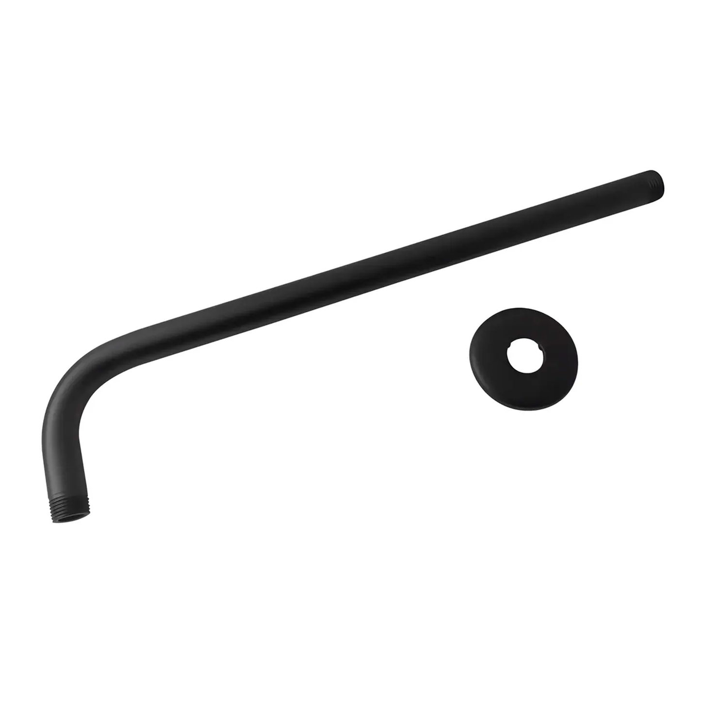 Tubo Brazo de Ducha Negro Mate 35cm Redondo