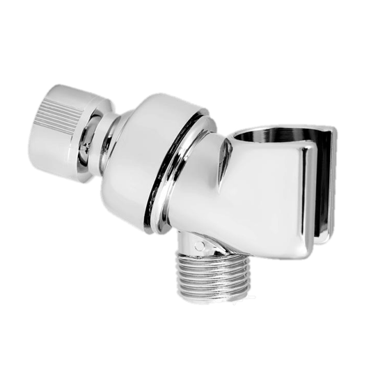 Portateleducha Cromada con Soporte Inclinado