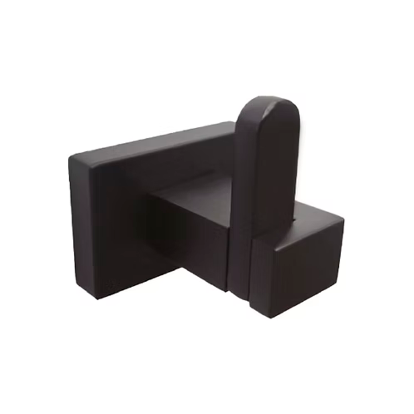 Perchero para Baño Cuadrado Negro Mate Rubo