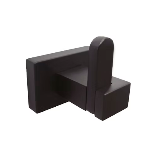 Perchero para Baño Cuadrado Negro Mate Rubo