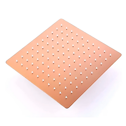 Ducha Cuadrada 20cm Oro Rosa Brillante
