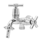 Griferia Agua Fria Lavadero Doble Funcion en ABS Cromada