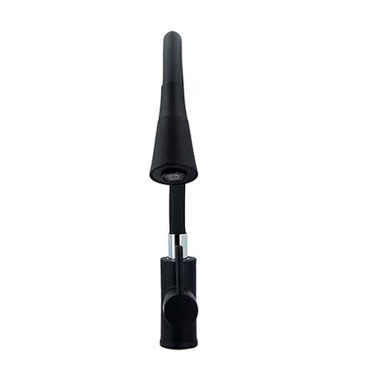 Griferia Lavaplatos Monocontrol Flexible Negro Mate Veletri