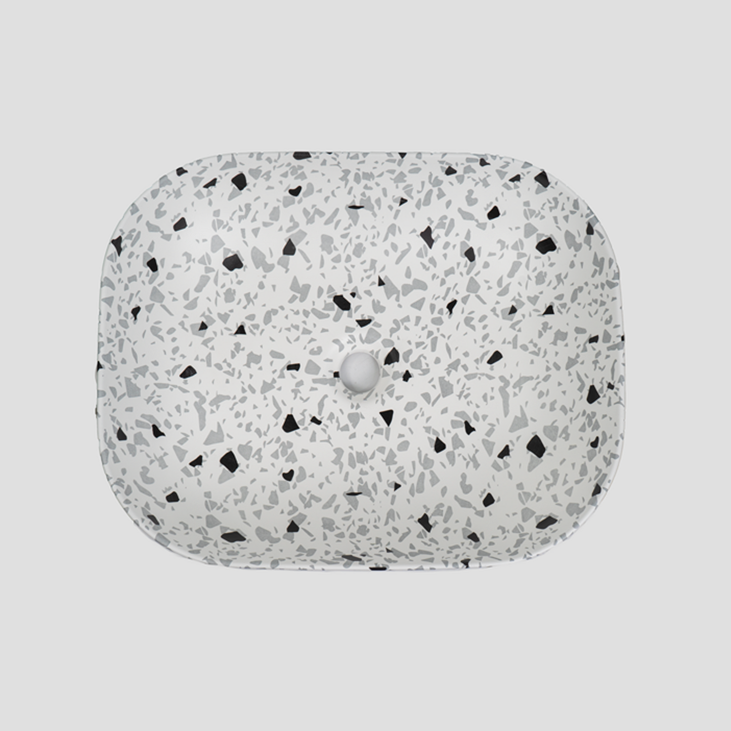 Lavamanos de Sobreponer Rectangular Terrazo Ince Blanco-negro