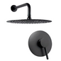 Kit Ducha Redonda 20cm+Mezclador Negro Mate+Tubo 02