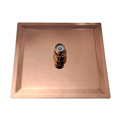 Ducha Cuadrada 20cm Oro Rosa Brillante