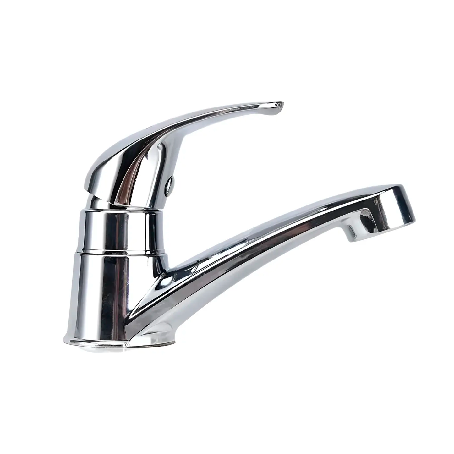 Griferia Agua Fria Lavamanos Baja Plateada Cromada ABS