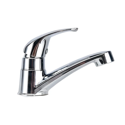 Griferia Agua Fria Lavamanos Baja Plateada Cromada ABS