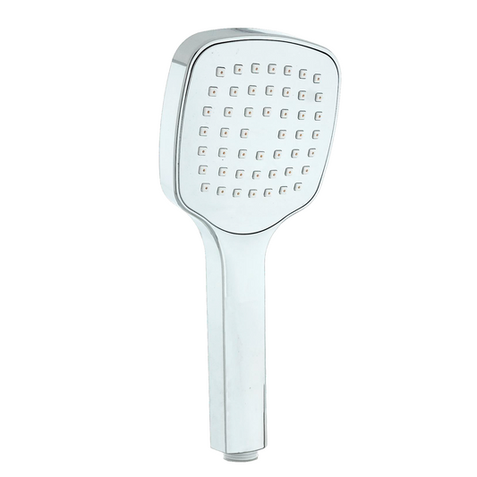 Teleducha Plateada Cromada en ABS Cuadrada